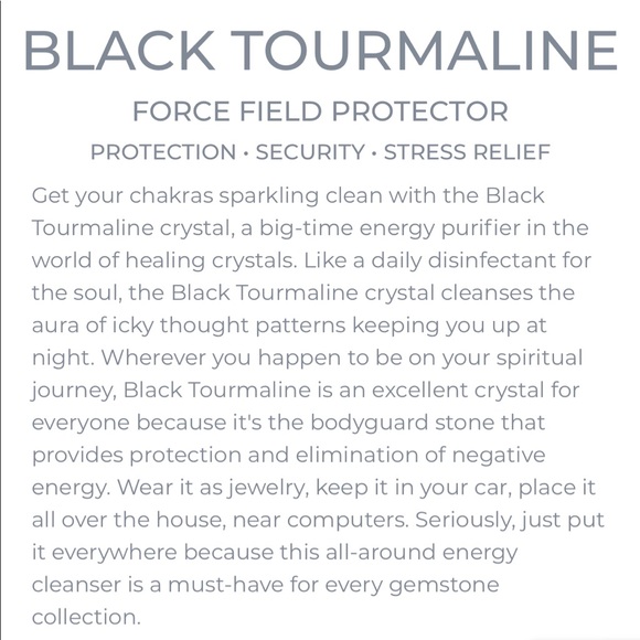 Black Tourmaline Necklace Energy Balance Spiritual - Picture 2 of 8